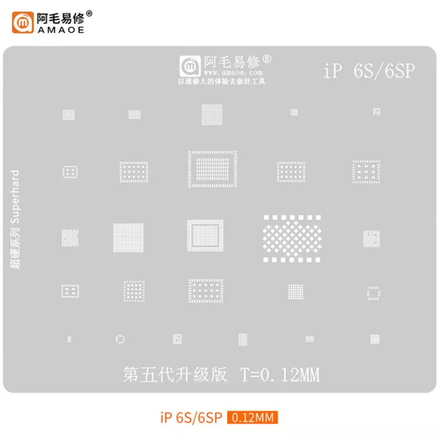 Amaoe BGA Reballing Stencil For iPhone 6S/6S IC Chips Repair Tin Planting Net