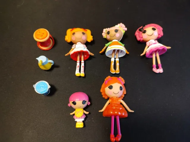 Lot Of 5 Misc Lala Loopsy Mini Dolls