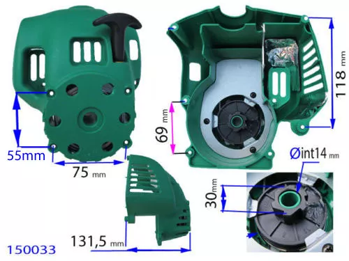 lanceur demarreur debroussailleuse piece TCK  dcbt 32d dcbt32