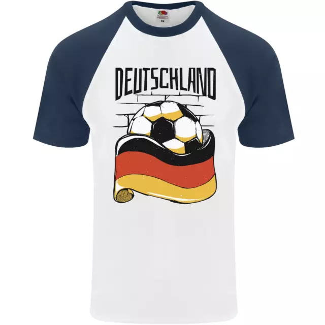 Allemagne Football Allemagne Allemand Football HOMMES S/S Baseball T-Shirt 2