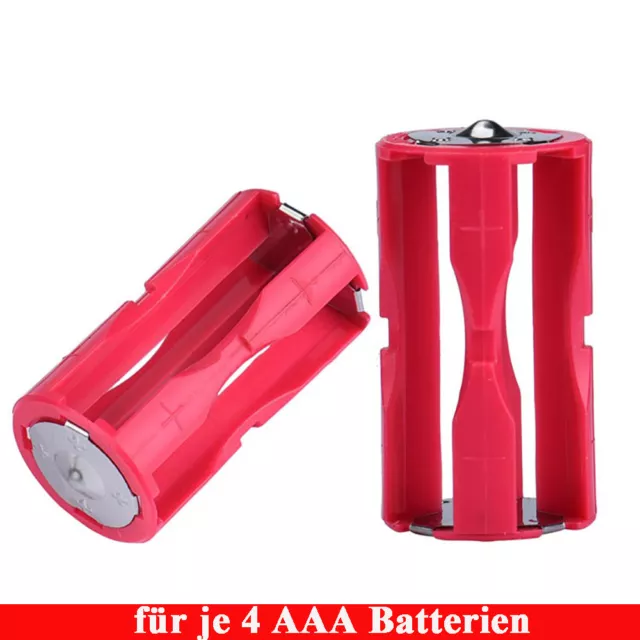 1.5V Batteriehalter für je 4 AAA Batterien auf Baby C LR14 Adapter Konverter
