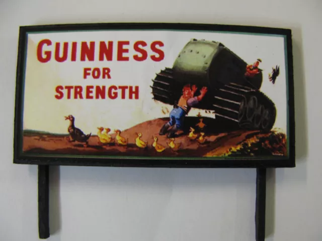 Guinness - For Strength - Model Railway Billboard - N Gauge & OO Gauge