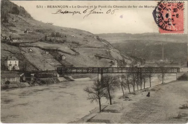 CPA Besancon Le Doubs et le Pont de Chemin de Fer FRANCE (1098733)