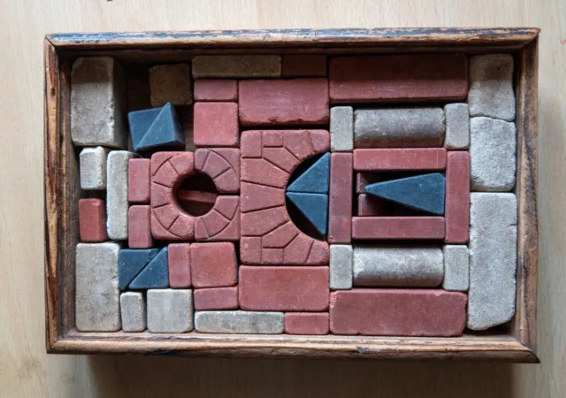Antique Richter Anchor building blocks set 6; almost complete