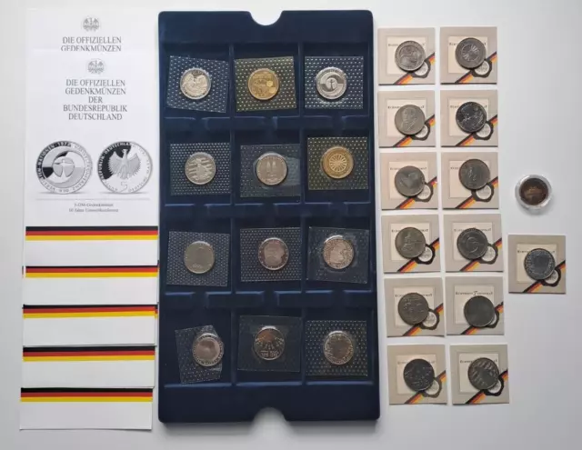 MDM Kupfer Nickel Münzen 5 DM Gedenkmünze Deutsch Mark 26 Münzen Deutschland