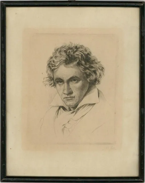 Waldemar Pech (b.1911) - Early 20th Century Etching, Beethoven