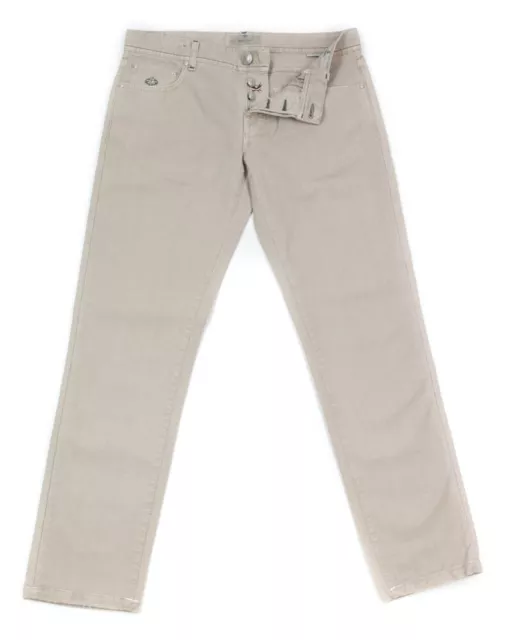 Luigi Borrelli Beige Solide Pantalon - Super Slim - 32/48 - (CAR4051530