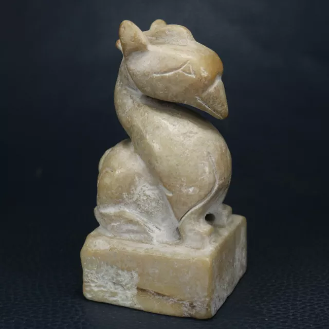 Collectable Chinese Get RuRal Unique Old Jade Carve Beast Statue Seals