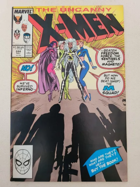 UNCANNY X-MEN #244 1st App. of Jubilee Marvel Comics 1989