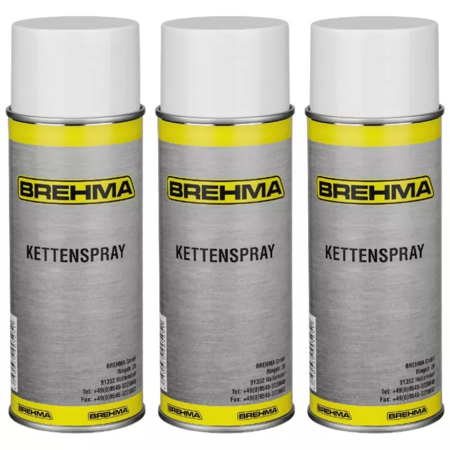 BREHMA Kettenpflegeset 3x Kettenreiniger u. 3x Kettenspray mit Sprühgriff