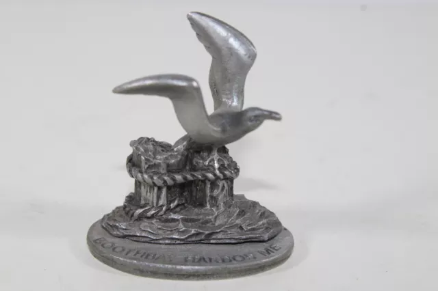 Vintage Pewter Seagull Gull Tern Bird Figurine Spoontiques Boothbay Harbor, ME