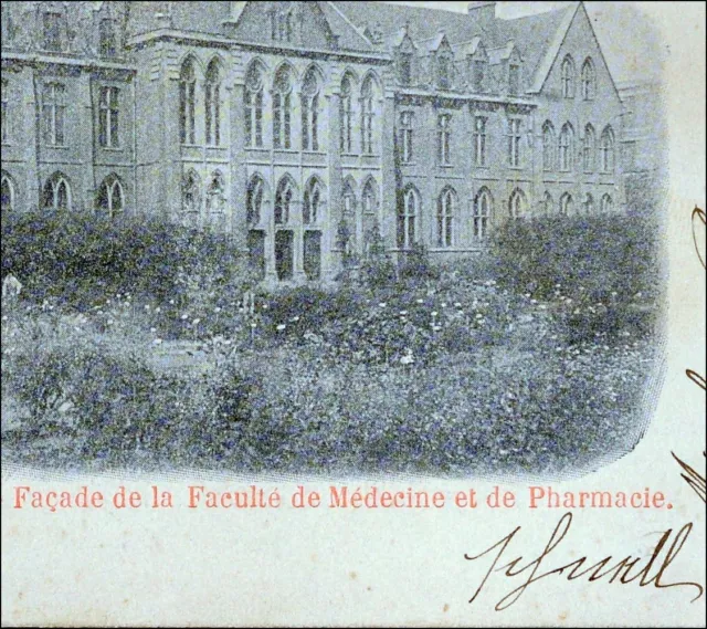 Lille Faculté Médecine Pharmacie 1903 Carte Postale Ancienne Nord Cpa Université