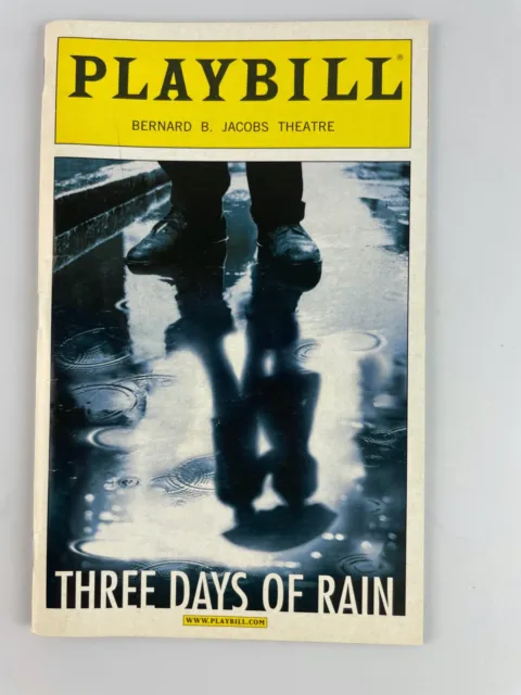 Three Days Of Rain Broadway Playbill Julia Roberts, Paul Rudd, Bradley Cooper
