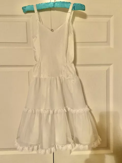 Vintage Her Majesty Size 12 Girls White Tiered Slip