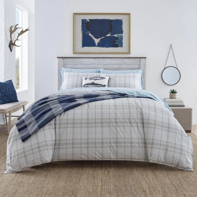 Casual Twin Blanket 1-Piece Cotton In Stripe Navy Blue