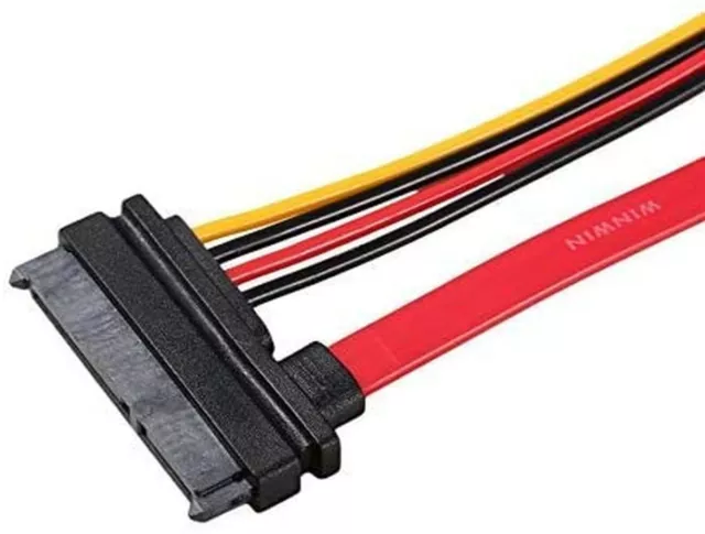 Câble Extension SATA 22 Broches (7 + 15) Male Femelle Cable Rallonge S-ATA 3