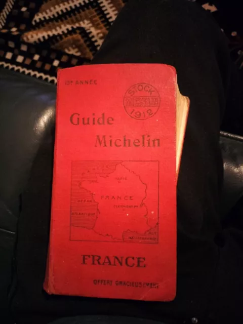 Guide Michelin Rouge France De 1912