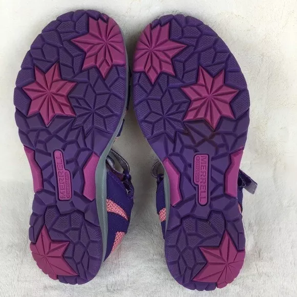 Sandale fille Merrell rose/violet Hydro Mon 2.0 chaussure eau grand enfant taille 4M EUC 3