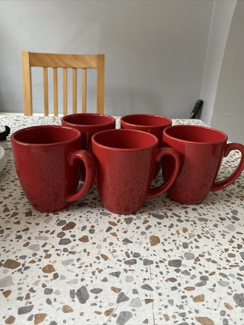 Tazze Da Caffè 30cl Design Moderno Set Di 4 Tazze Da Caffè In Gres BITZ - Bicolore, 30 Cl, Con Manico - Design Scandinavo Moderno, Colori Diversi Interno Tazze Bicolore Interno Lucido