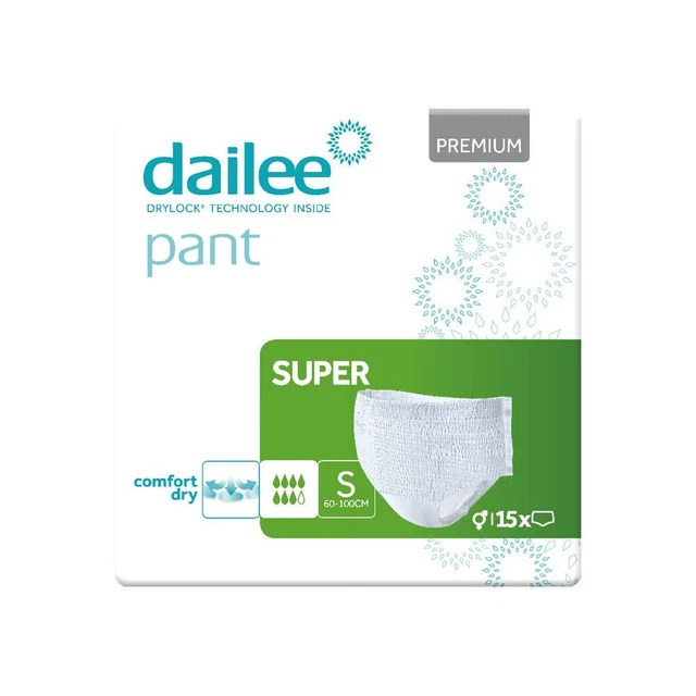 Dailee Pantalon Premium Super S (Small) 15 Pièce (1 Pack)