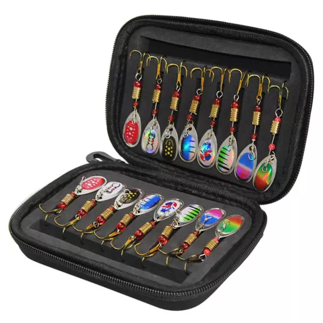 16Pcs/set Tackle Crankbait Spoon Trout Bass Fishing Lure Metal Spinner Bait Bass