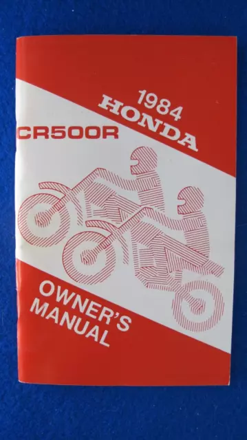 Honda 1984 CR500R New Old Stock Original Factory Owners Manual F450