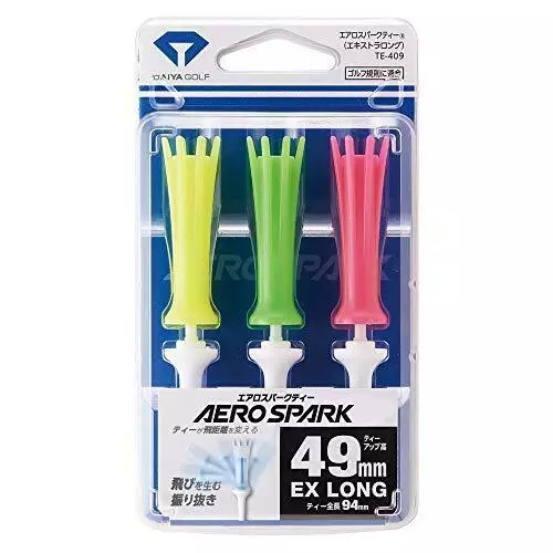 DAIYA Golf Tee Aero spark Tea Extra Long color TE-409