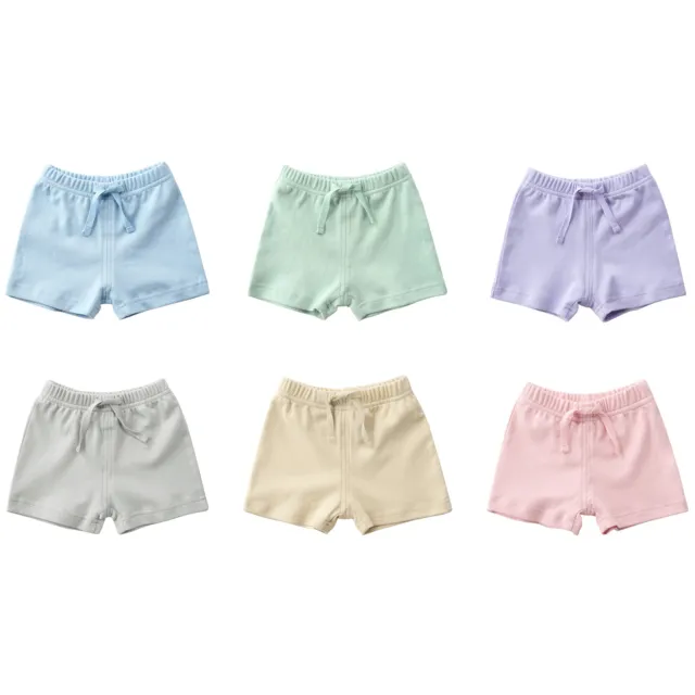 Baby Boys Girls Bottoms Drawstring Simple Solid Color Shorts Pants
