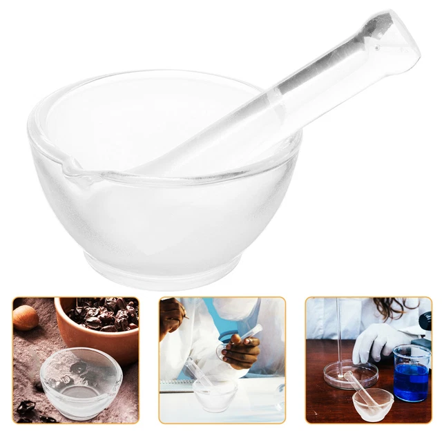 Mortier Et Pilon En Verre SUPVOX - Set XS 60mm Pour Épices, Guacamole, Herbes Et Pestos