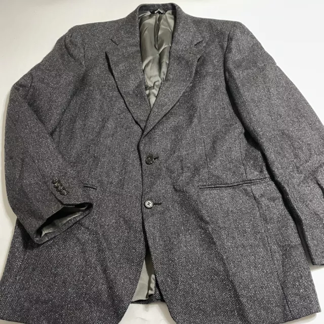 Polo University Club Ralph Lauren Herringbone Tweed Sport Coat Blazer 42 L