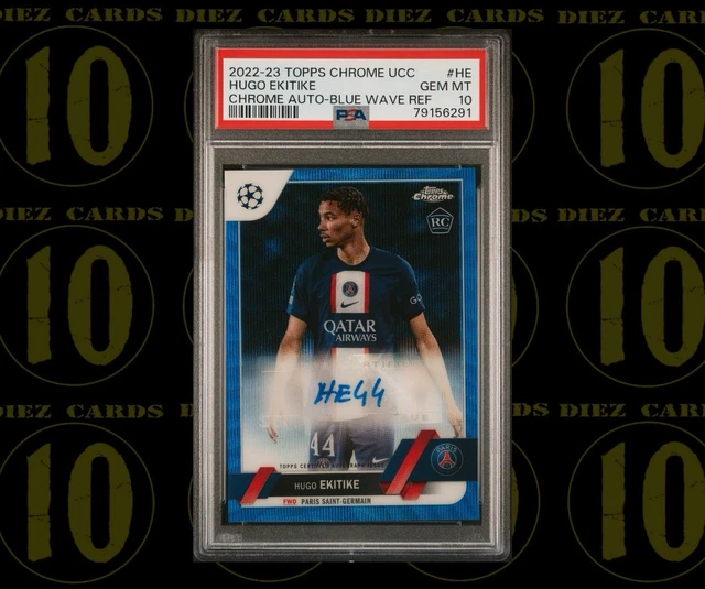 HUGO EKITIKE AUTO ROOKIE /75 2022-23 Topps Chrome Blue Wave