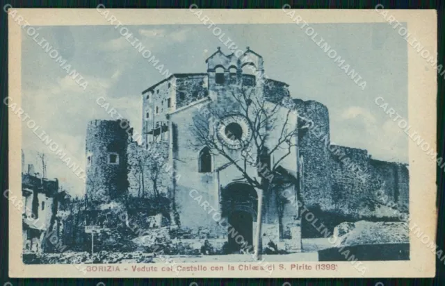 Gorizia Città Castello Chiesa di San Pirito cartolina RT2313