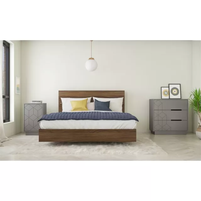 Nexera 420167 Nightstand 1 Door Gray (Greige) in Engineered Wood 3