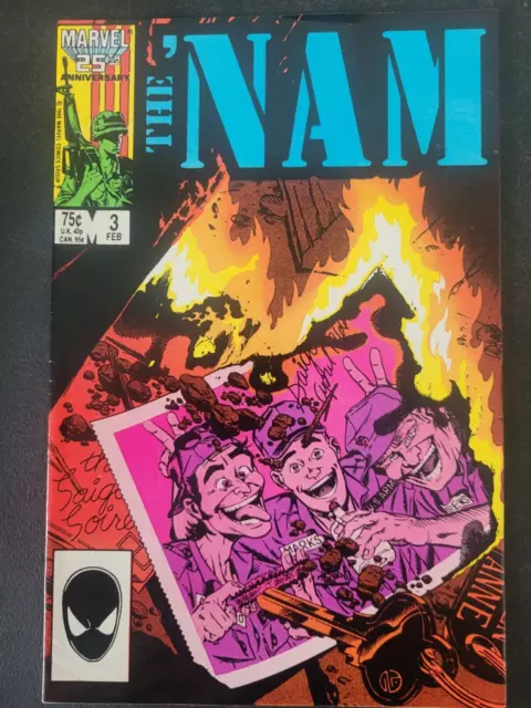 The 'Nam #3 (1986) Marvel Comics War! Incredible Michael Golden Cover & Art!