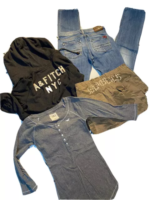 Lot Fille 14 Ans Jean Le Temps Des Cerises Top Hollister Veste Abercrombie