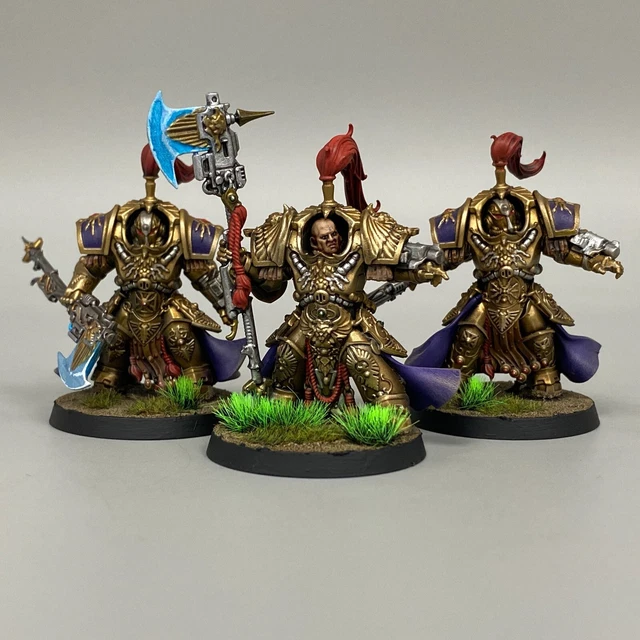3 Figurines Allarus Custodians – Warhammer 40K Adeptus Custodes (plastique, P-006HE)