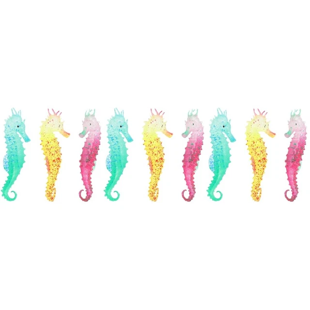 9 Pcs Aquarium Ornament Fish Tank Seahorse Glowing Landscaping Decorations