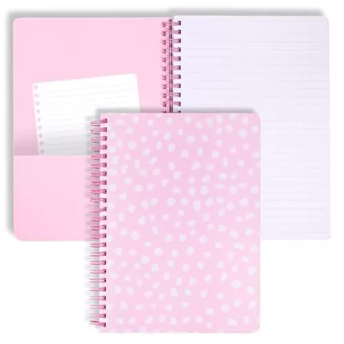 Steel Mill & Co Cute Mini Spiral Notebook, 8.25" x 6.25" Journal with Durable...