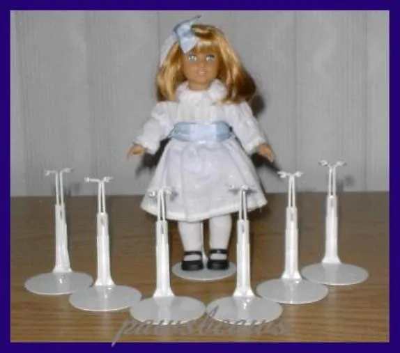 6 Miniature KAISER 1101 Doll Stands fits MINI AMERICAN GIRL Dawn CHELSEA