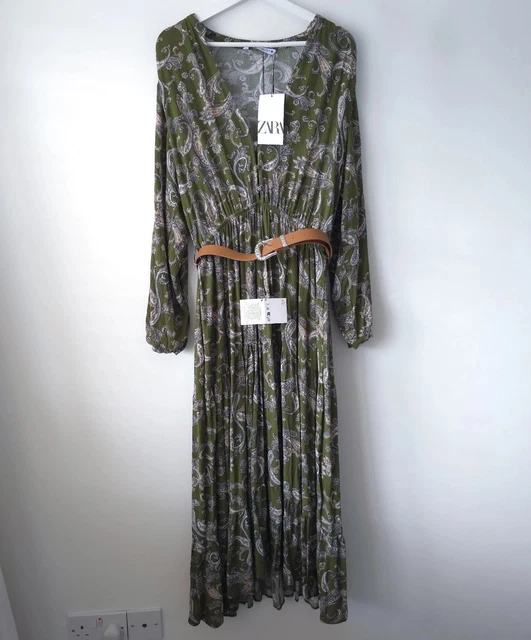 ZARA GREEN PAISLEY Metallic Thread Tiered Maxi Dress m Bohemian Embroidered 37.10 - PicClick UK ZARA GREEN PAISLEY Metallic Thread Tiered Maxi Dress m Bohemian Embroidered 37.10 - PicClick UK