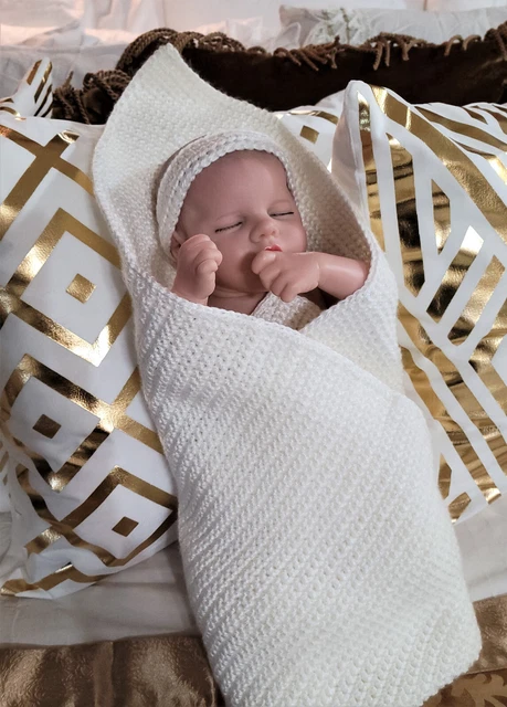 New Beginnings-Purity-New Born-Baby-Afghan-Headband-Handmade-Crochet-White-Soft New Beginnings-Purity-New Born-Baby-Afghan-Headband-Handmade-Crochet-White-Soft