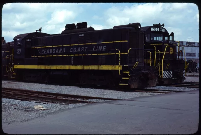 Original Rail Slide - SCL Seaboard Coast Line 87 Jacksonville FL 4-13-1979
