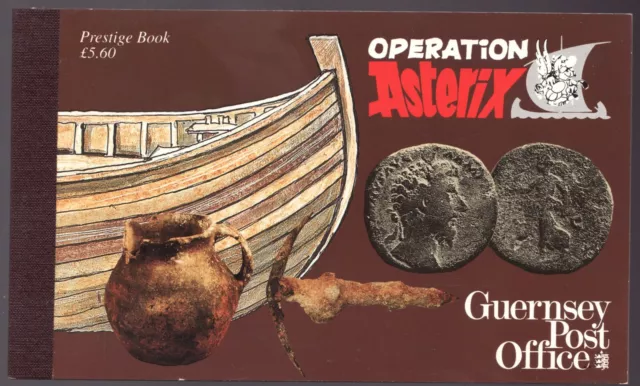 1992 Guernsey 502a postage stamp prestige booklet of Operation Asterix cv$15