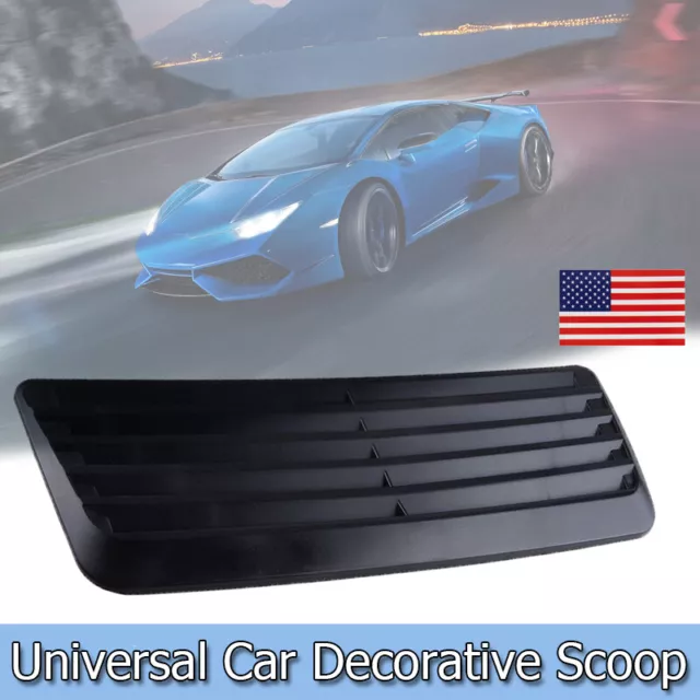 BI Car Decorative Air Flow Intake Scoop Bonnet Vent Cover Hood Carbon Universal