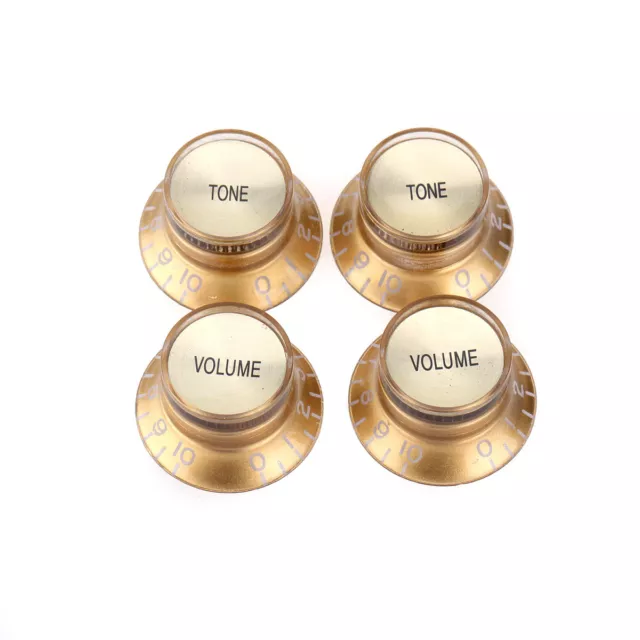 Musiclily Pro Gold Inch Hat 2 Volume 2 Tone Knob Set For USA Les Paul SG Guitar