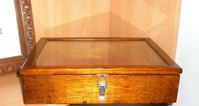 BELLE VITRINE ANCIENNE Bois Et Verre EUR 120,00 - PicClick FR