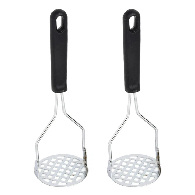 2 piezas triturador de patatas multifunción de acero inoxidable sin mango frutas y verduras