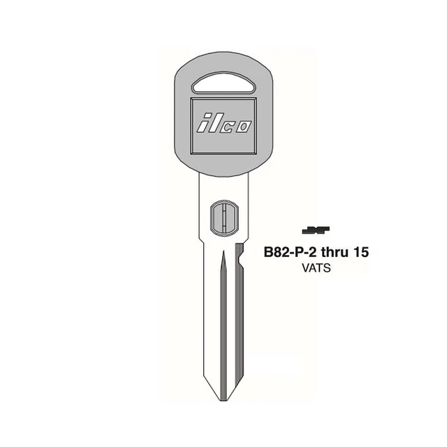 ILCO Double Side VATS System Transponder Key Replacement for GM - B82-P-3