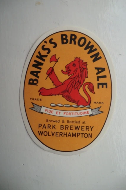Banks Wolverhampton Brown Ale Brewery Beer Bottle Label
