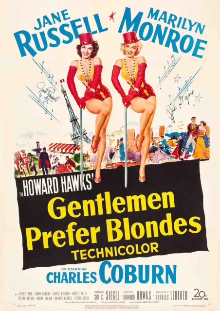 Gentlemen Prefer Blondes 1953 Movie POSTER PRINT A2 Marilyn Monroe Film Wall Art